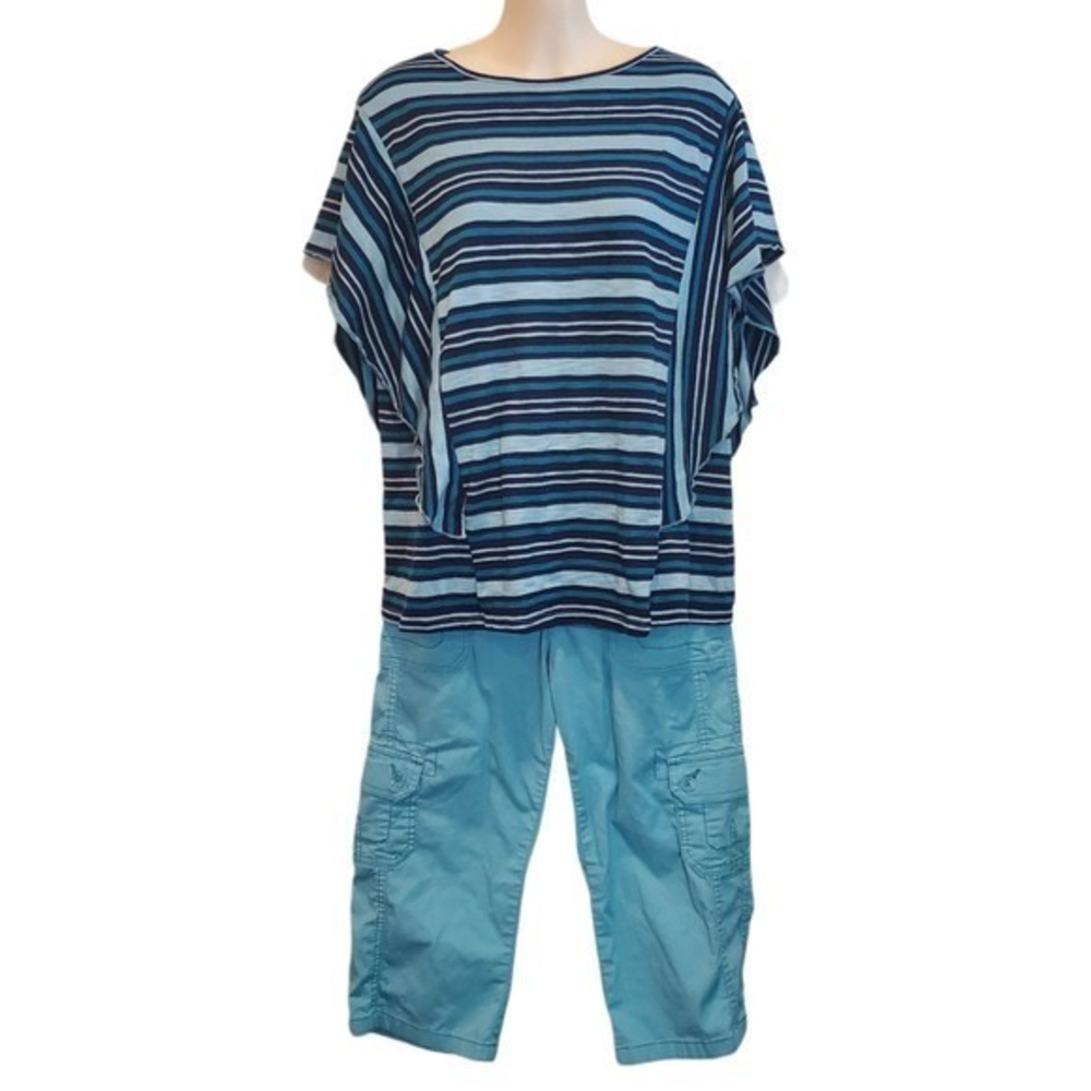 Women's Lee Riders Two Piece‎ Matching Top and Capri Pants Sz Med